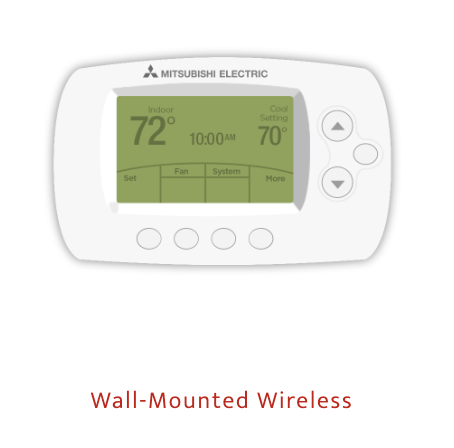 wall mounted wireless control mitsubishi